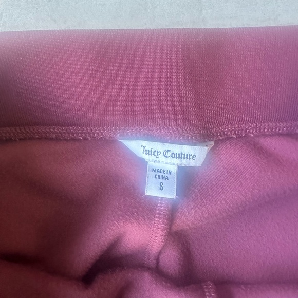 CLASSIC COTTON VELOUR TRACK PANTS in color WINE - Picture 2 of 3